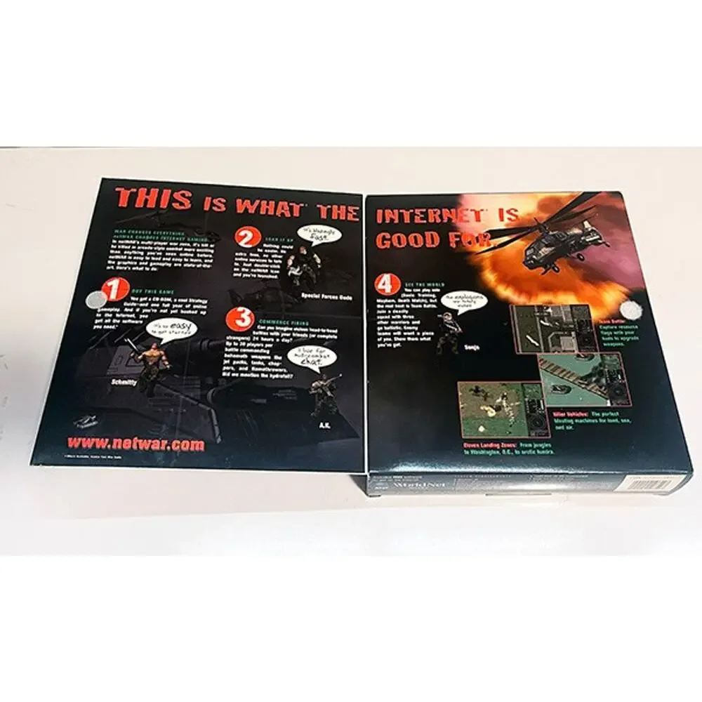 Vintage netWAR Big Box Version Windows PC CD Rom Complete Video Game NIB